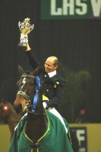 Steffen Peters after winning the FEI Dressage World Cup Final in 2009 © Tish Quirk